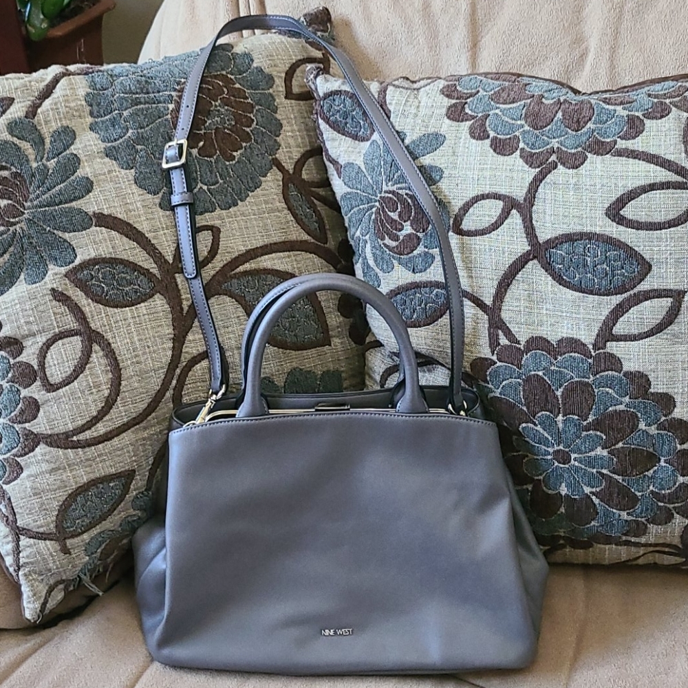 Nine West Gray Purse Handbag Tote